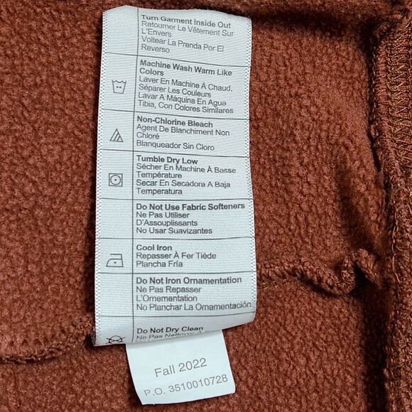 Carhartt Loose Fit Rain Defender "C" Logo Sweatshirt Hoodie Henna Orange Men's L - Picture 9 of 11